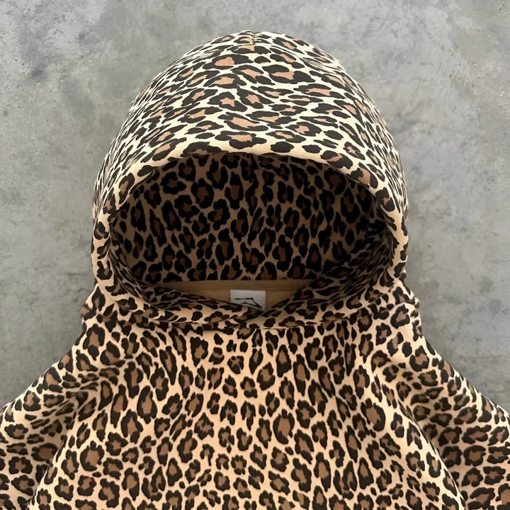 Drune | Luxe Damen Kapuzenpullover mit Pantherdruck