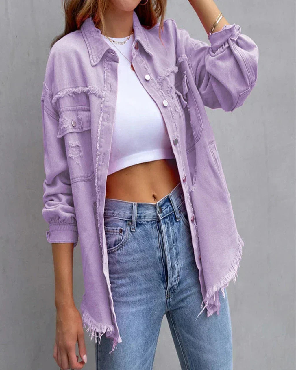 Drune | Torn Denimjacke