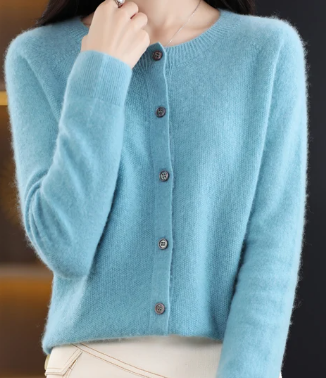 Drune | Strickjacke mit O Ausschnitt Damenpullover