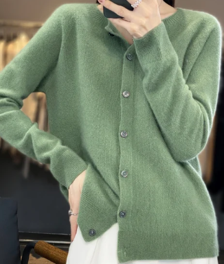 Drune | Strickjacke mit O Ausschnitt Damenpullover