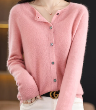 Drune | Strickjacke mit O Ausschnitt Damenpullover