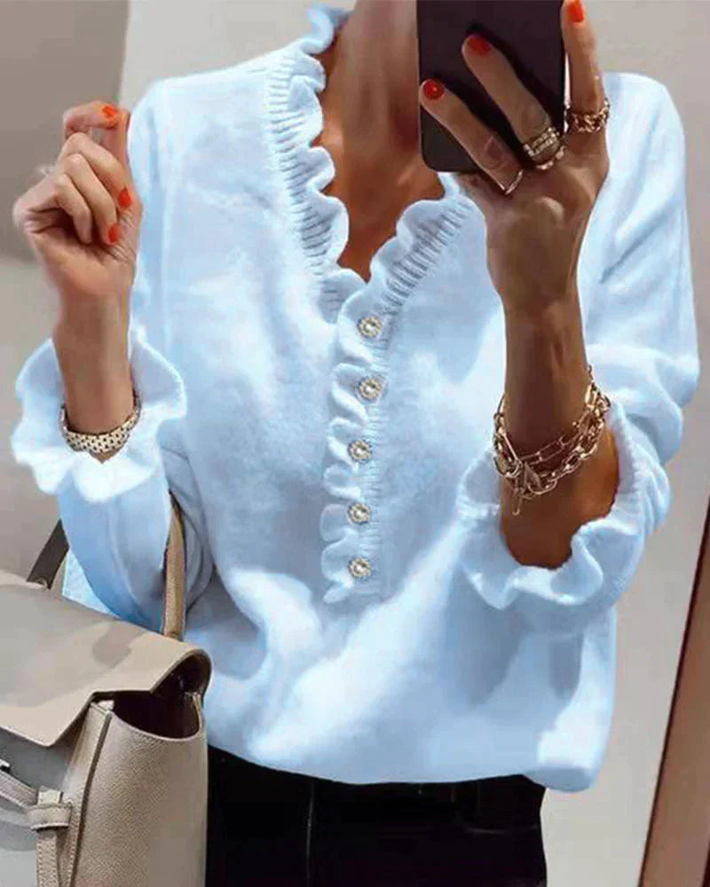 Drune - Stylischer Pullover Mit Rüschen