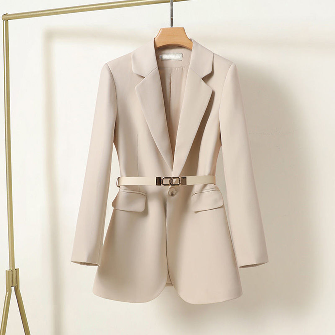 Drune | Elegante langer Blazer mit Gürtel für Damen