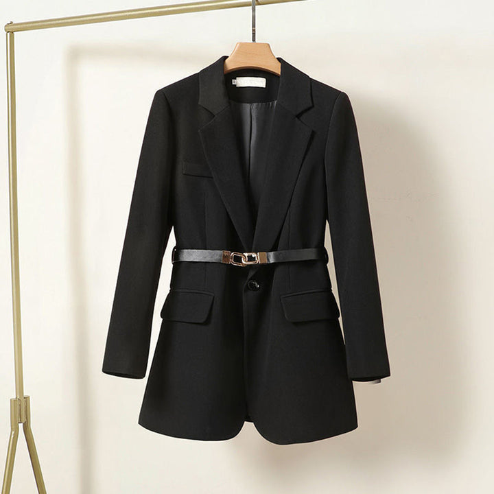 Drune | Elegante langer Blazer mit Gürtel für Damen