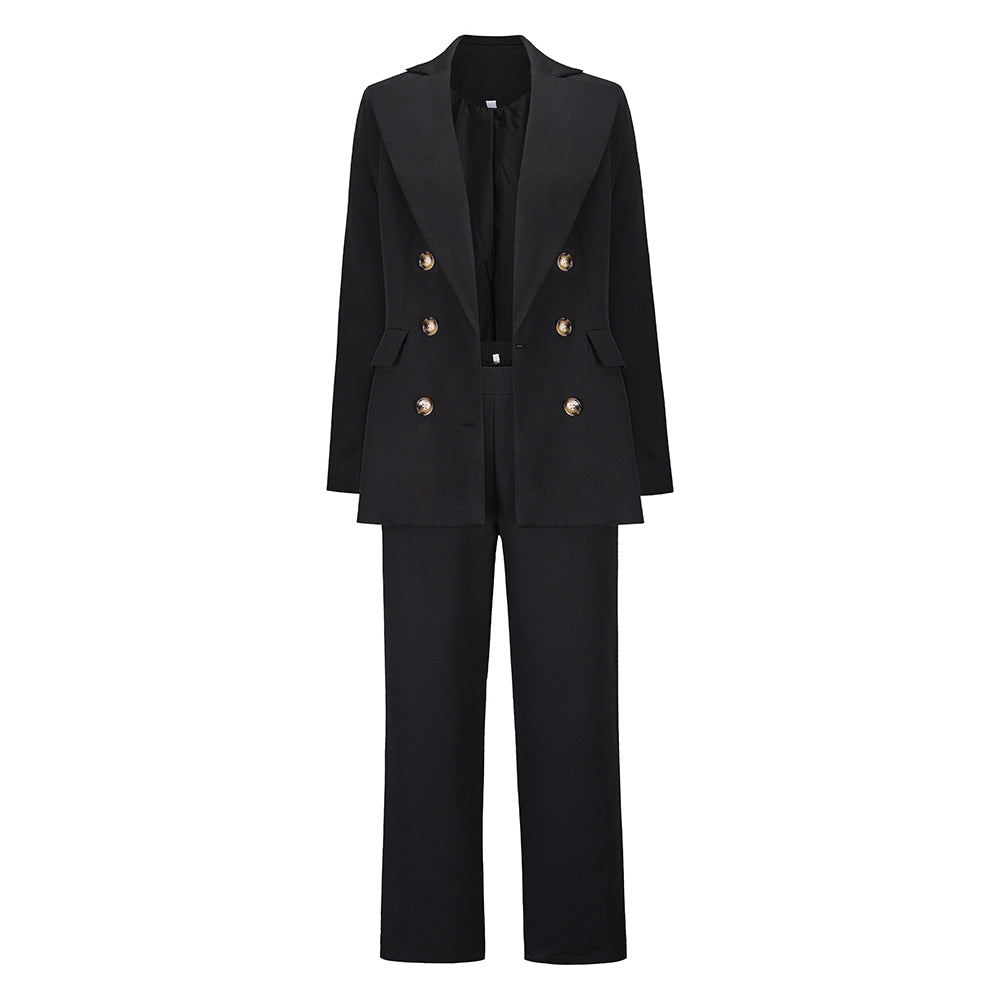 Drune | Revers Doppelreiher Blazer und Gerade Hose Satz