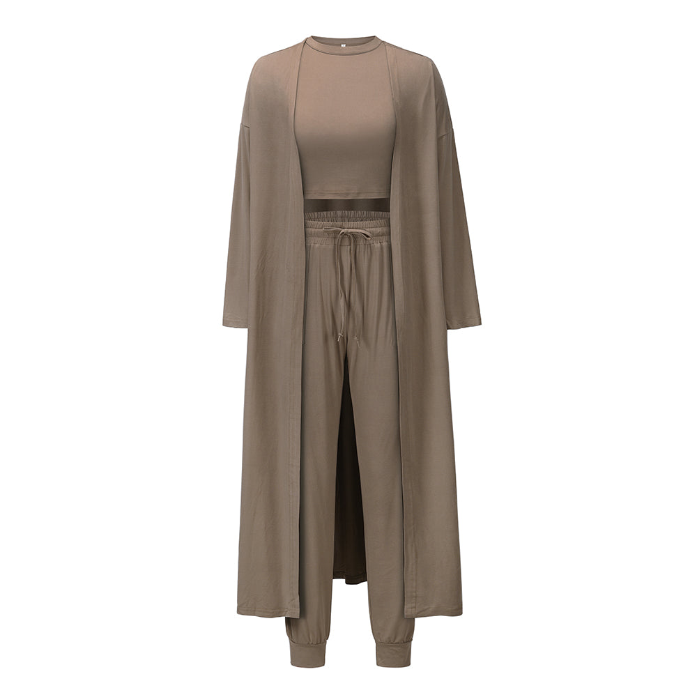 Drune | Slim Fit Weste Hose Sport 3 Teile Anzug