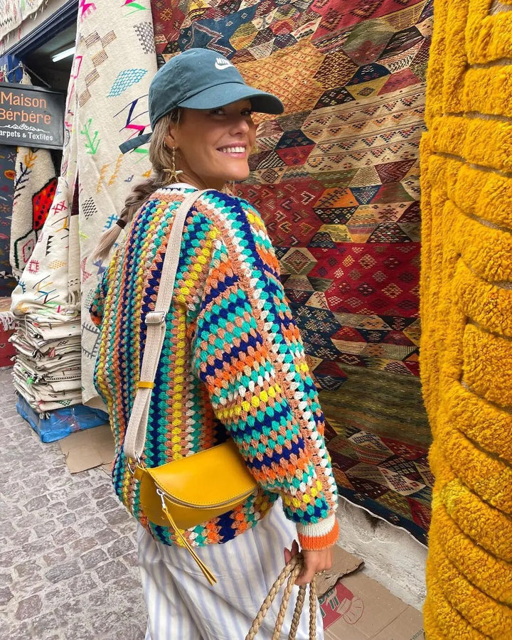 Drune | Stilvolle Bunte Strickjacke