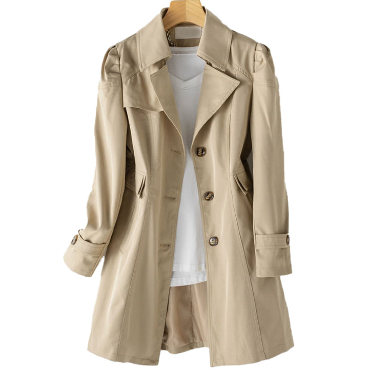 Drune | Langer Trenchcoat Regenjacke für Damen