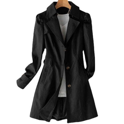 Drune | Langer Trenchcoat Regenjacke für Damen