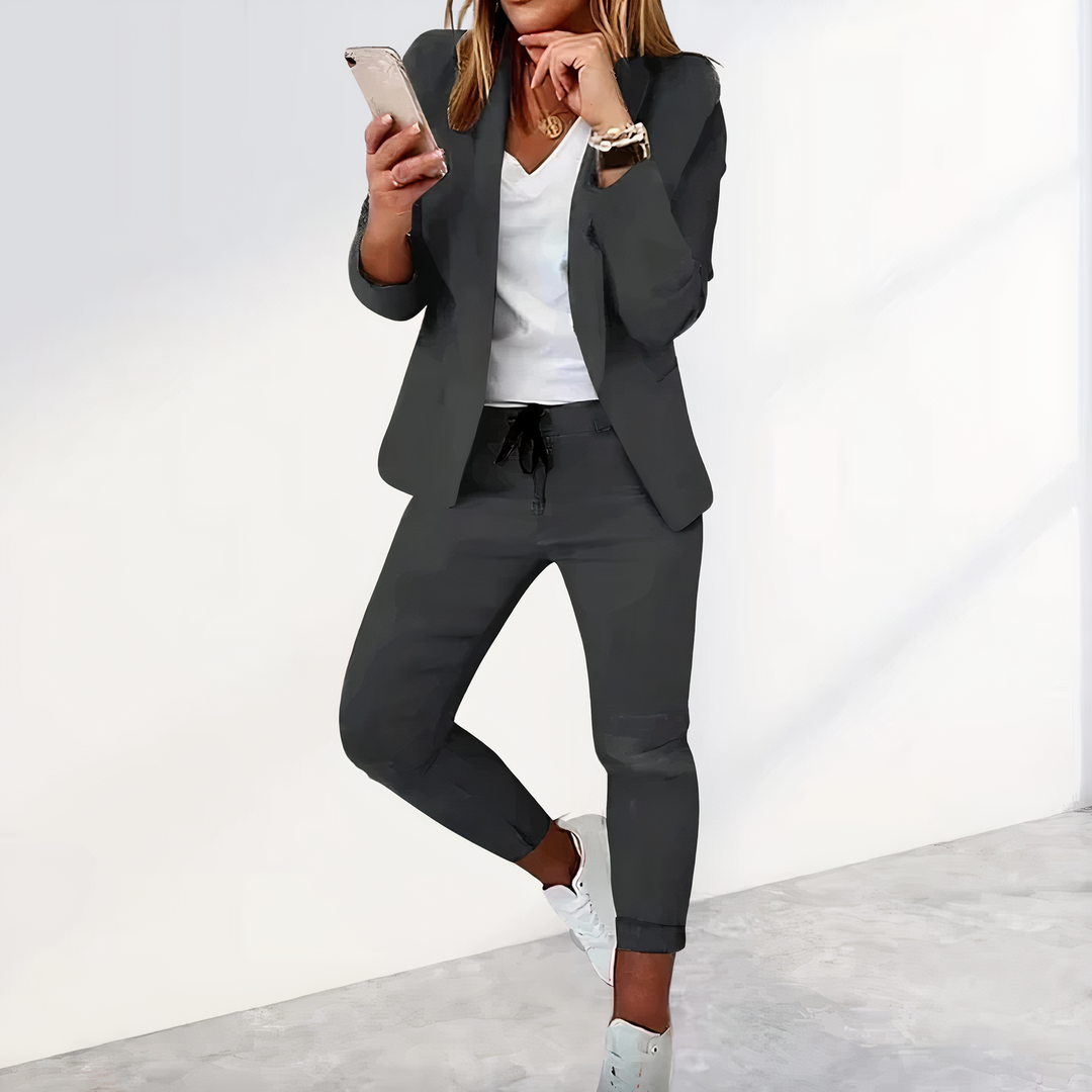 Drune | Damen Blazer und Hosen Set - Elegant & Professionell