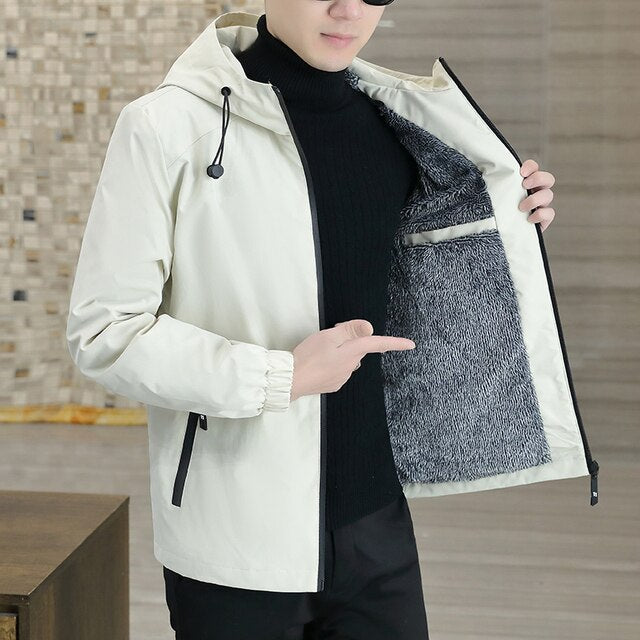 Drune | 2025 Mode Jacke mit Kapuze Windjacke