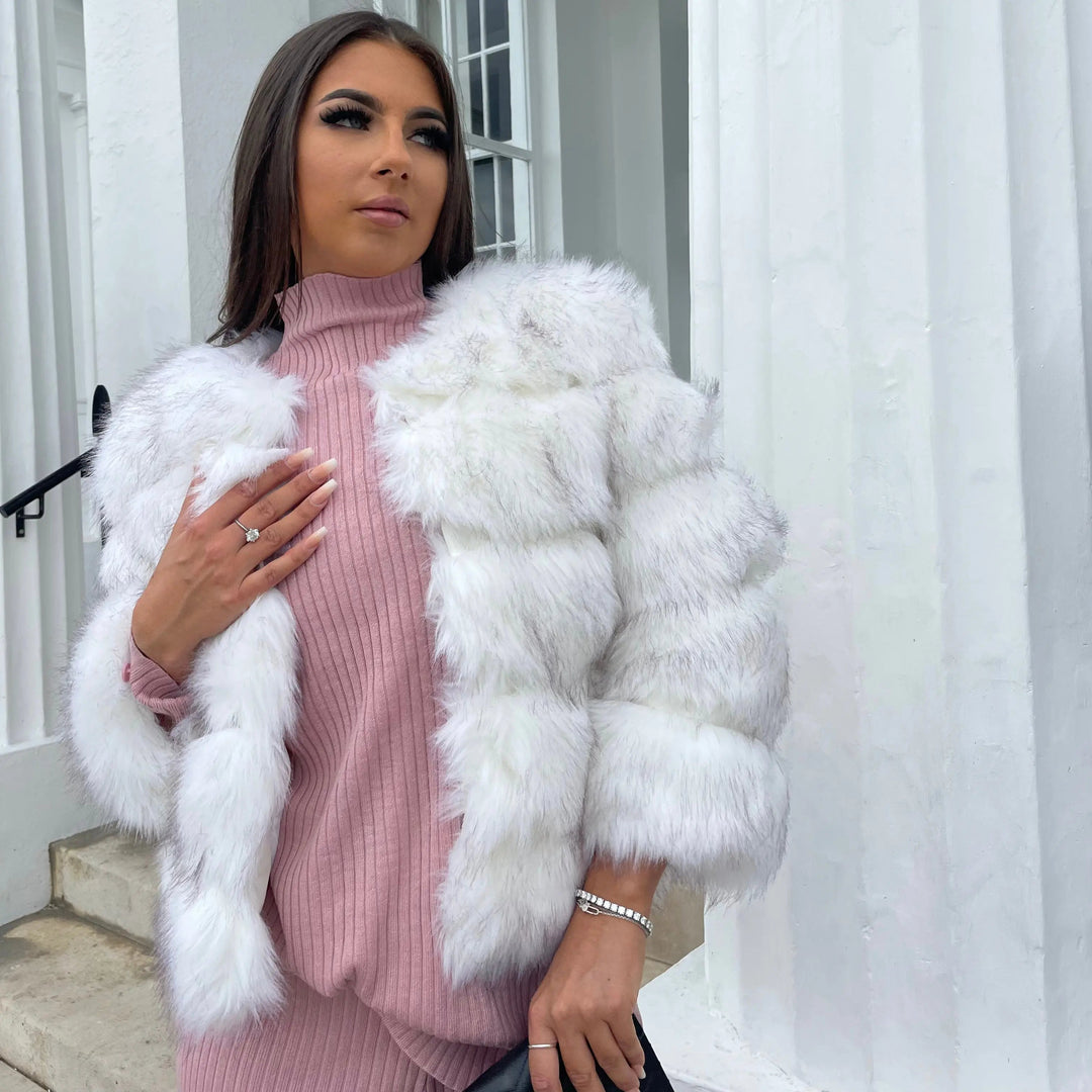 Drune | Damen Hochwertiger Imitasionspelz Winterjacke mit Luxuriösem Design und Bequemem Schnitt