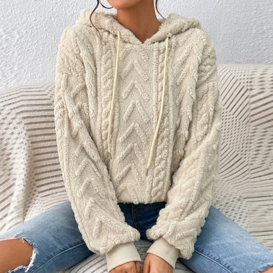 Drune | Lässiger Herbst Teddy Fleece Hoodie für Frauen