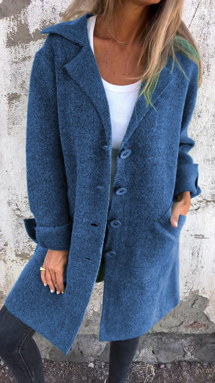 Drune | Kleid Knopfleiste Gestrickt Strickjacke Damenbekleidung