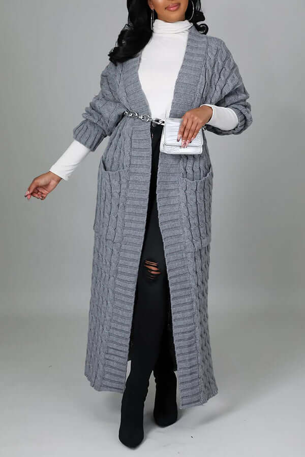 Drune | Jacke Offene Front Tasche Strickjacke Jacken für Damen