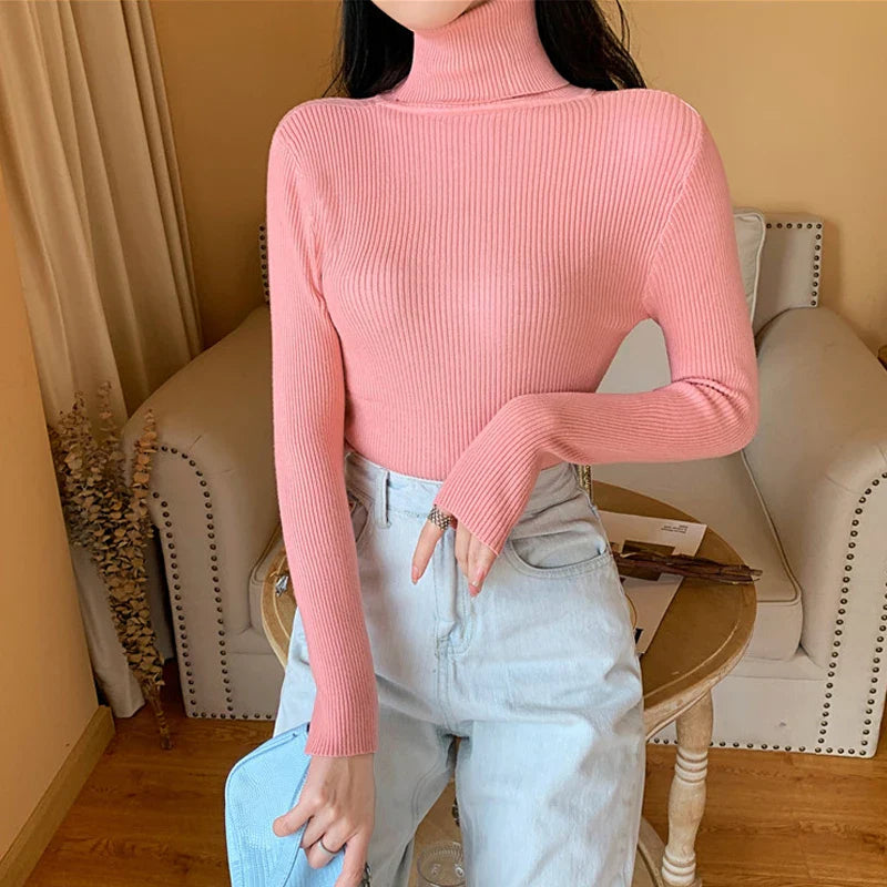 Drune | Langarm-Strickpullover Damen mit Stehkragen