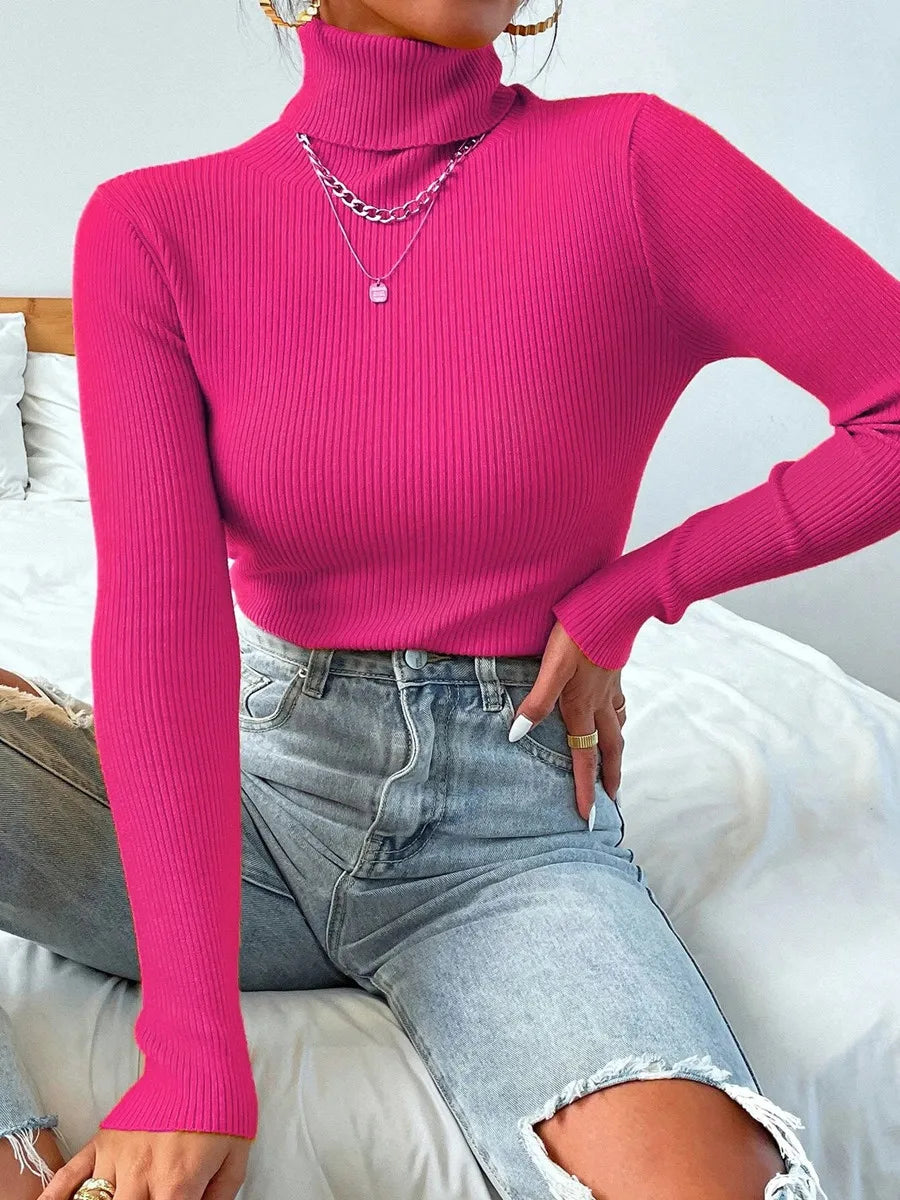 Drune | Langarm-Strickpullover Damen mit Stehkragen