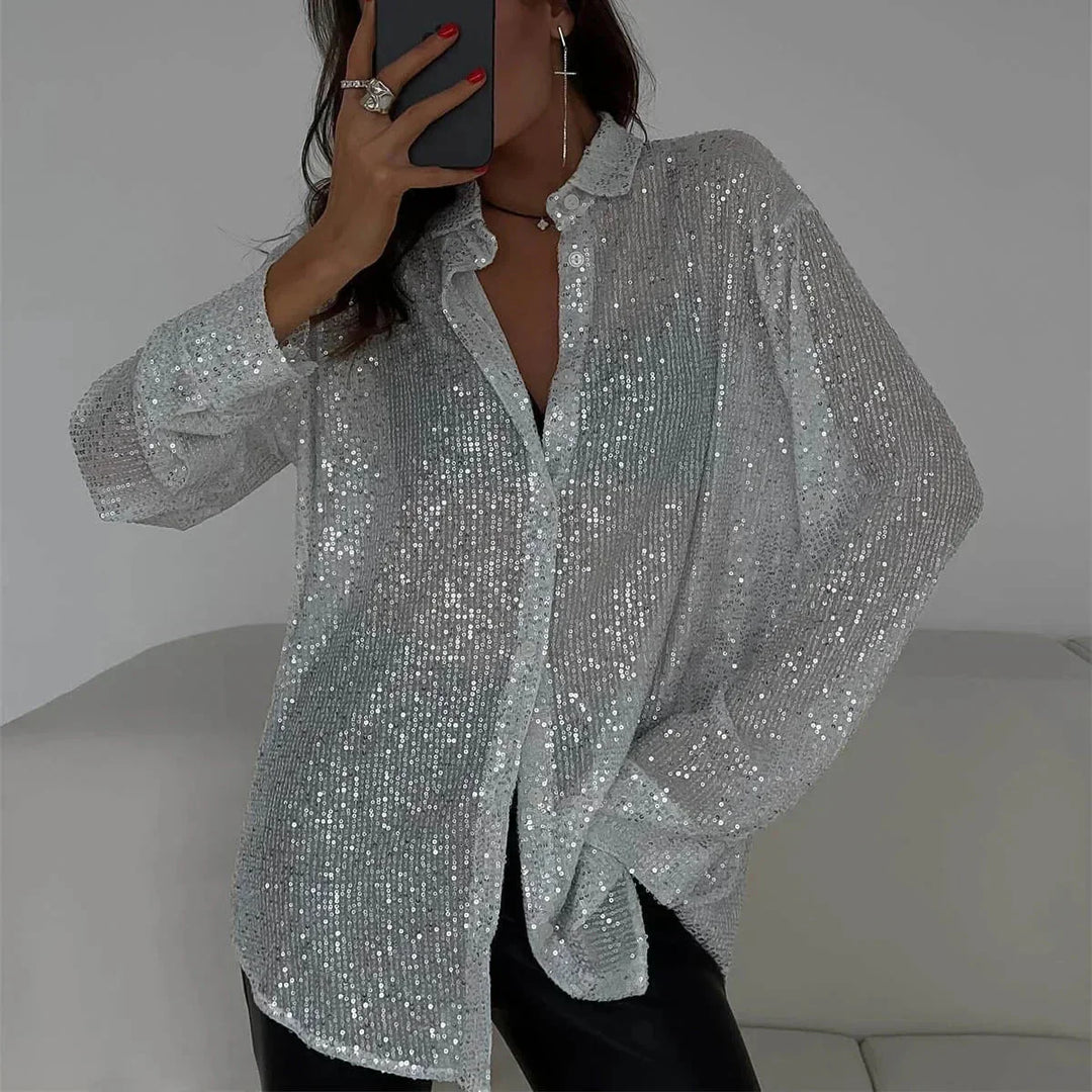 Drune | Pailletten Glitzertop