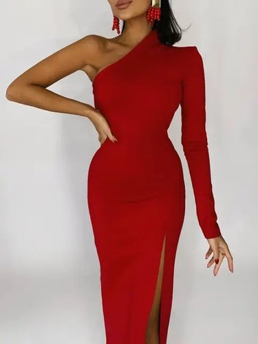 Drune | Elegantes Kleid mit Einem Schulter