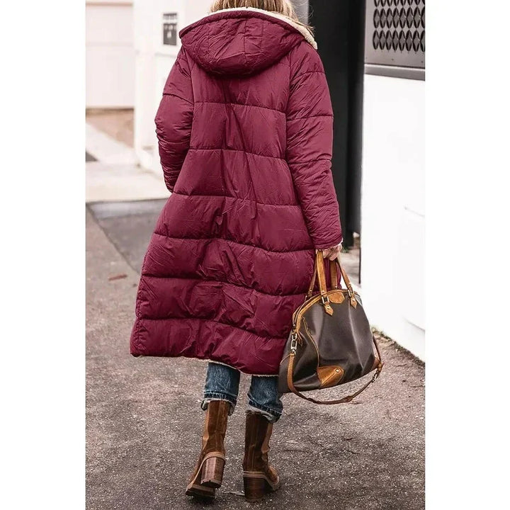 Drune | Pufferjacke Kapuze Fleece Futter Pufferjacke Winterjacken für Frauen