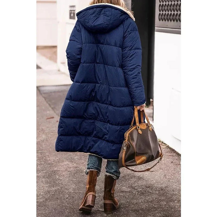 Drune | Pufferjacke Kapuze Fleece Futter Pufferjacke Winterjacken für Frauen