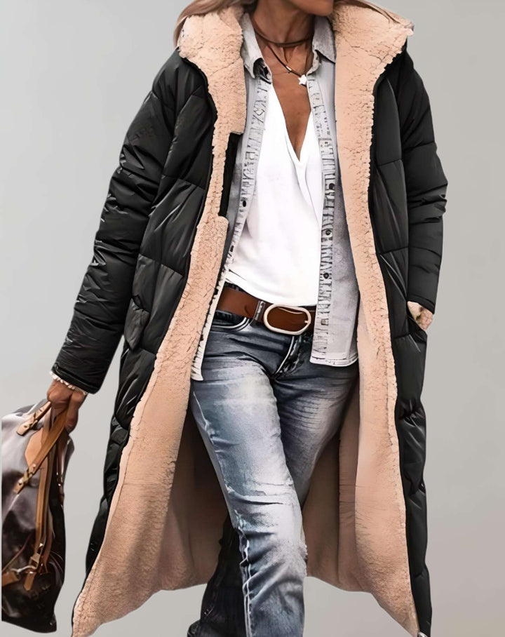 Drune | Pufferjacke Warm Fleece Gefüttert Winterjacke Überjacke Frauen