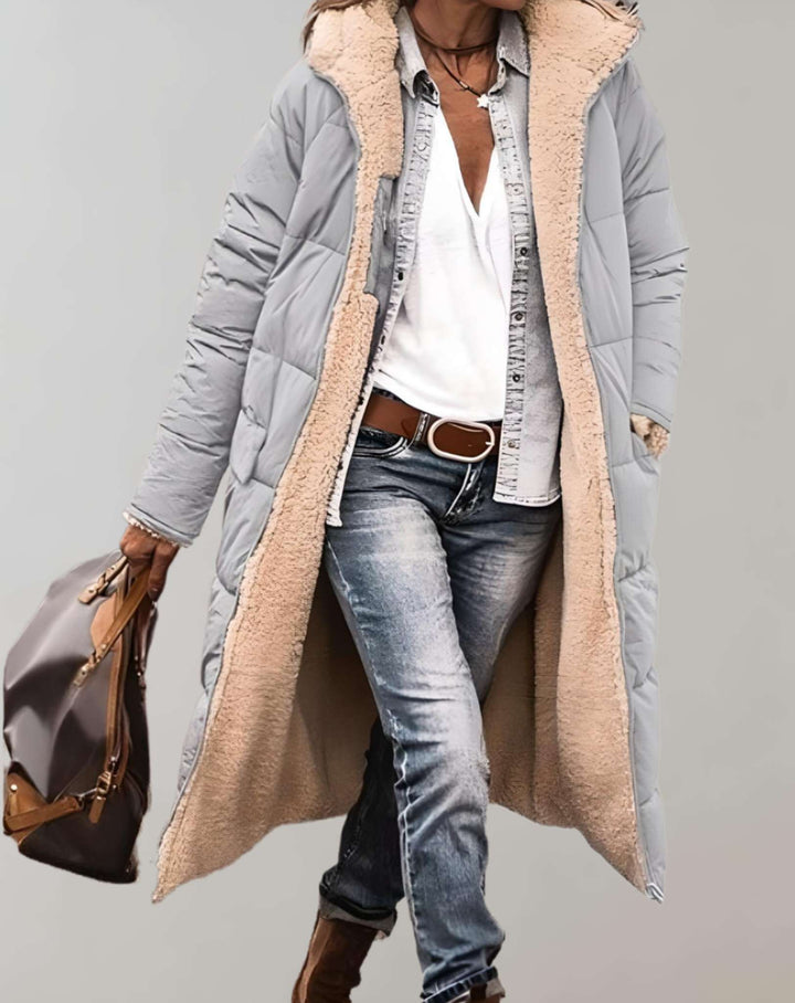 Drune | Pufferjacke Warm Fleece Gefüttert Winterjacke Überjacke Frauen