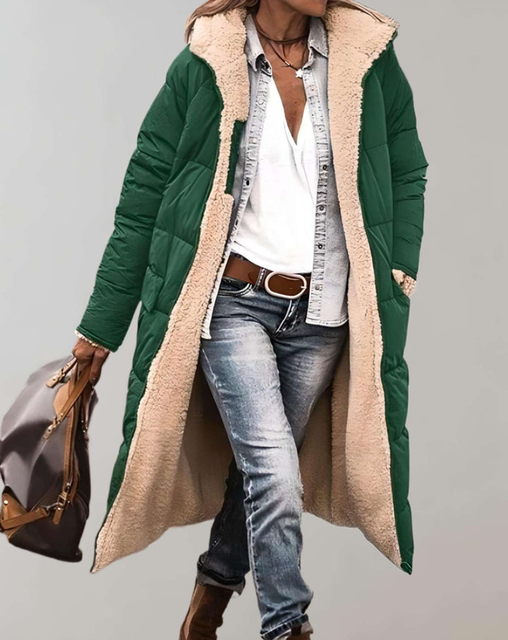 Drune | Pufferjacke Warm Fleece Gefüttert Winterjacke Überjacke Frauen