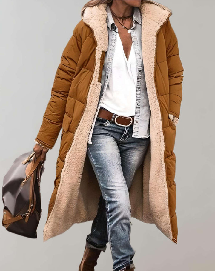 Drune | Pufferjacke Warm Fleece Gefüttert Winterjacke Überjacke Frauen
