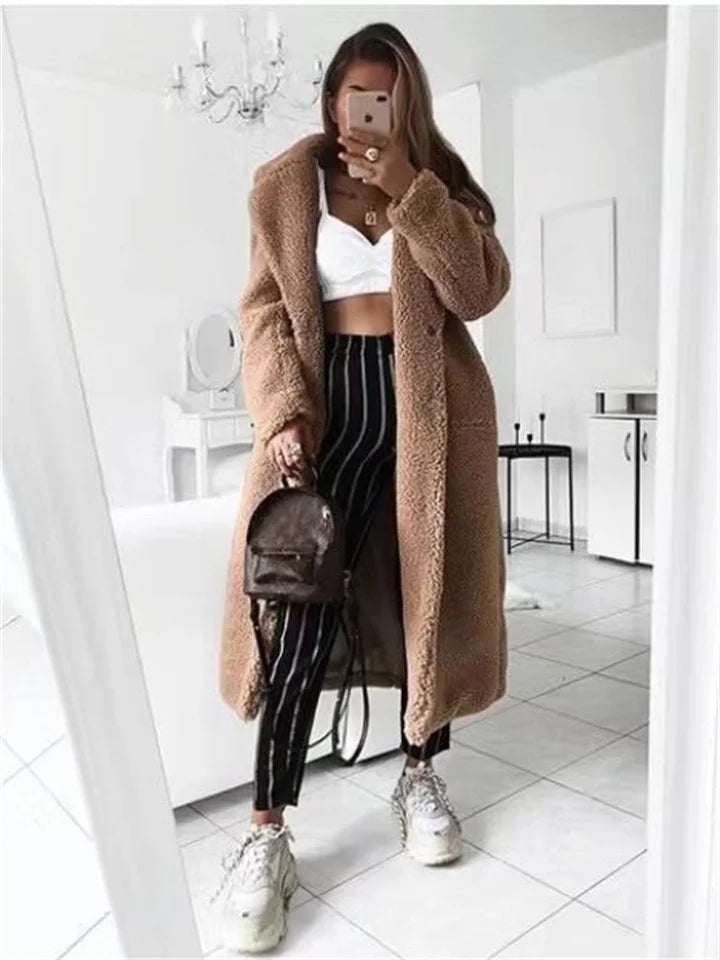 Drune | Teddy Mantel Frauen Teddy Fleece Winterjacke