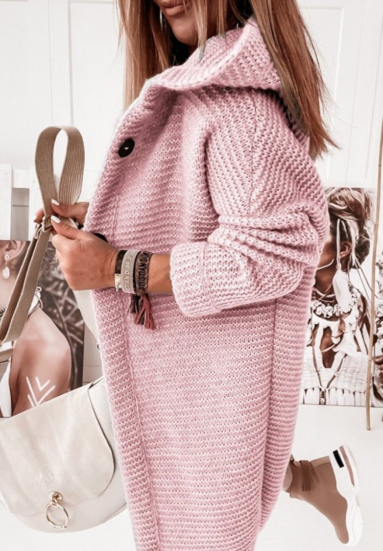Drune | Vest mit Kapuze Übergröße Strickjacke Damenjacke