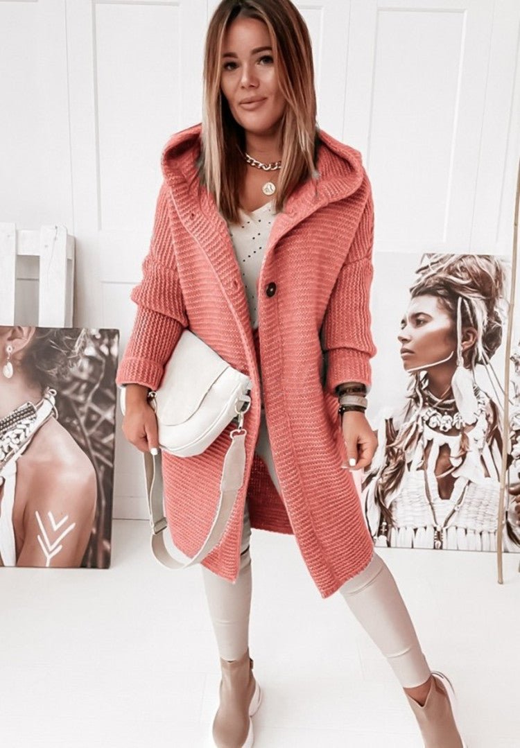 Drune | Vest mit Kapuze Übergröße Strickjacke Damenjacke