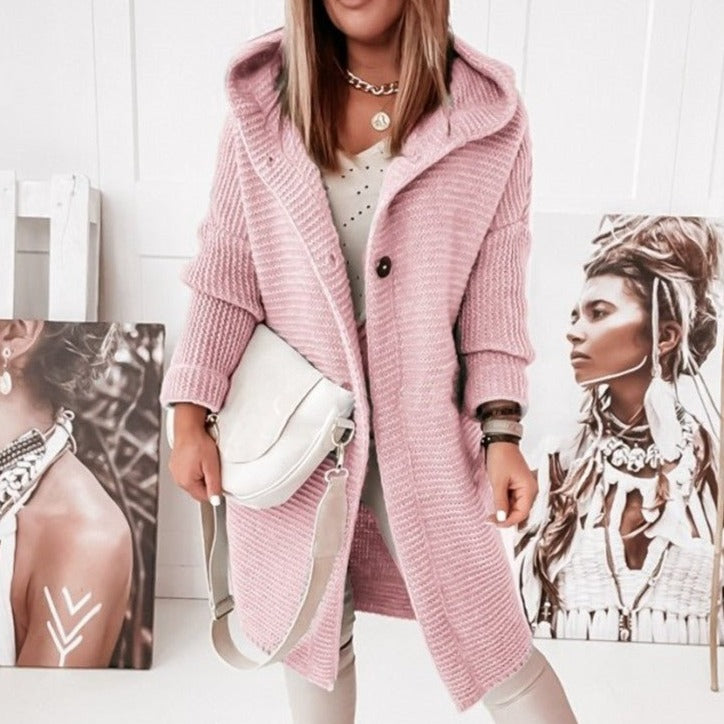 Drune | Vest mit Kapuze Übergröße Strickjacke Damenjacke