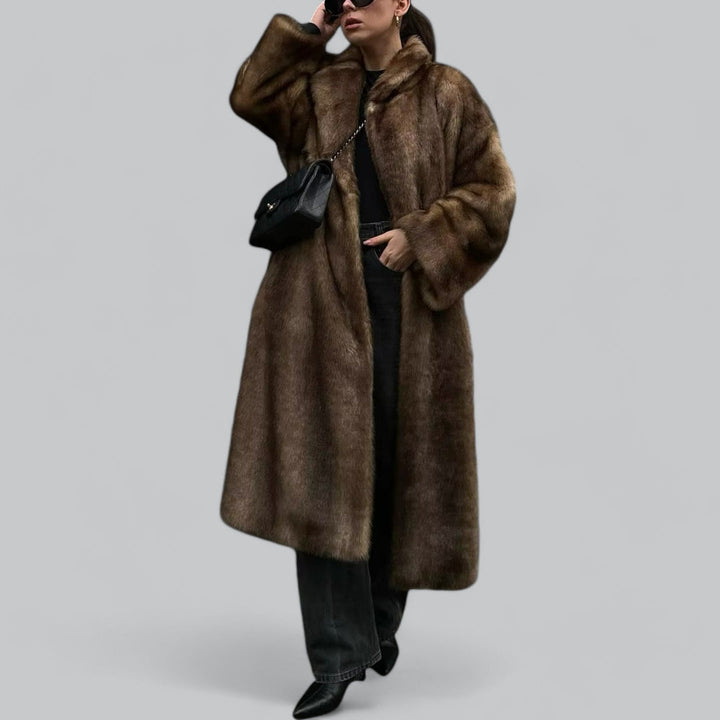 Drune | Damen Lange Winterjacke Aus Faux Fur