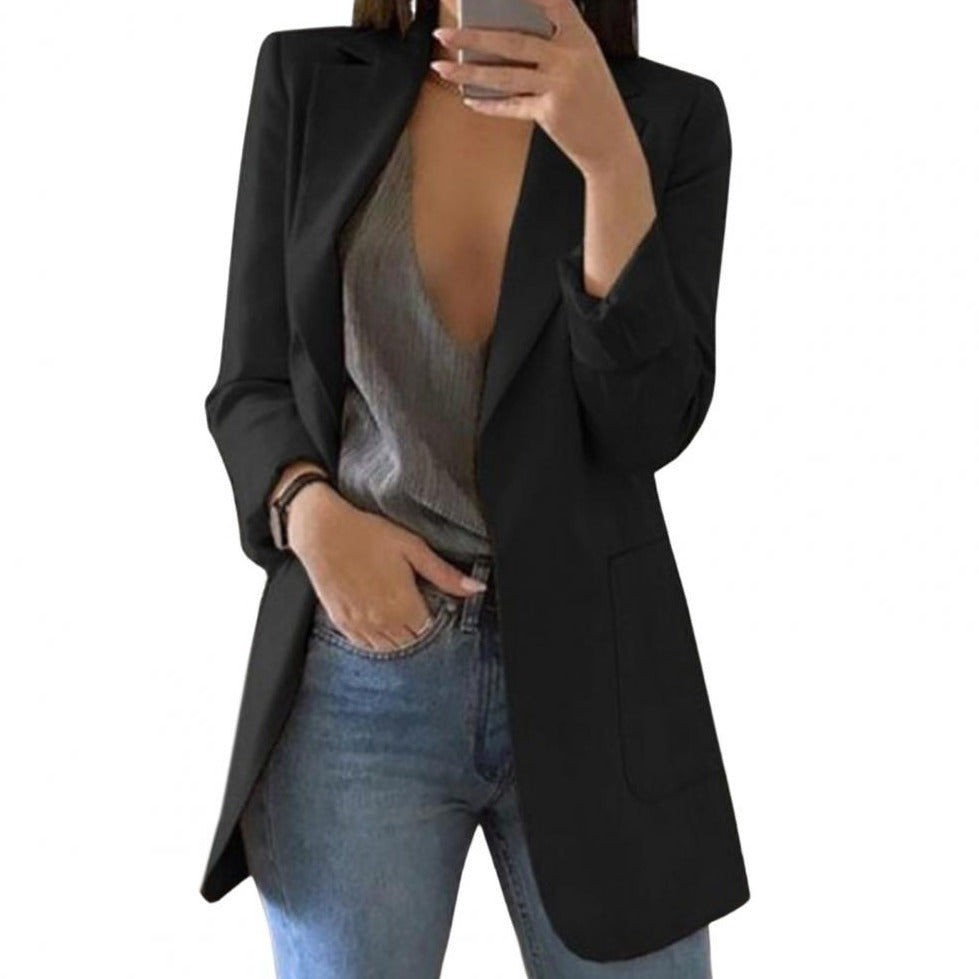 Drune | Damen Langarm Offene Strickjacke - Legere Passform