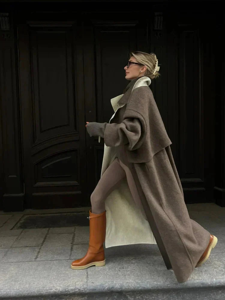 Drune | Wollmantel Übergroß Woll-Trenchcoat