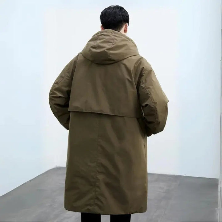 Drune | wasserdichter Puffer-Trenchcoat für Herren mit Kapuze