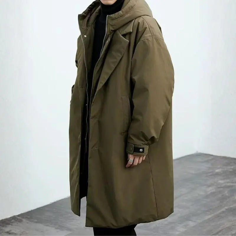 Drune | wasserdichter Puffer-Trenchcoat für Herren mit Kapuze