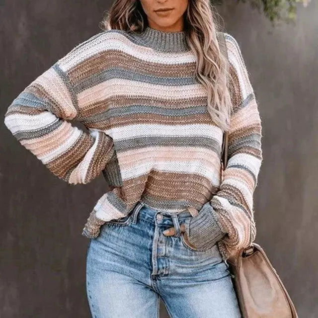 Drune | Gestreifter Strickpullover mit Feinen Linien