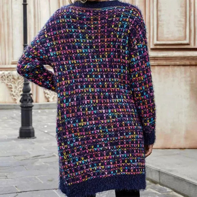 Drune | Bunter Warmer Strickjacke