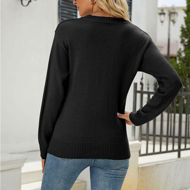 Drune | Herz Strickpullover