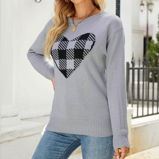 Drune | Herz Strickpullover