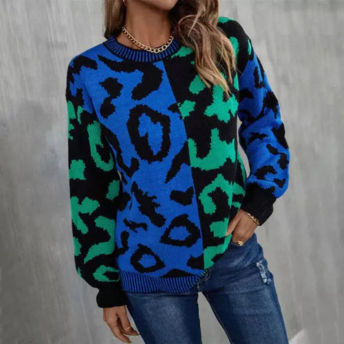 Drune | Leoparden Patchwork Pullover