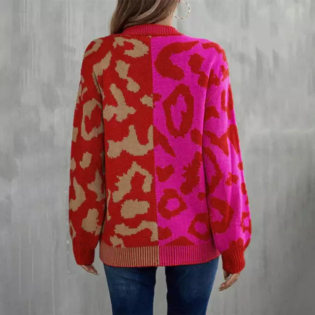 Drune | Leoparden Patchwork Pullover