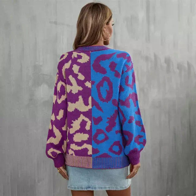 Drune | Leoparden Patchwork Pullover