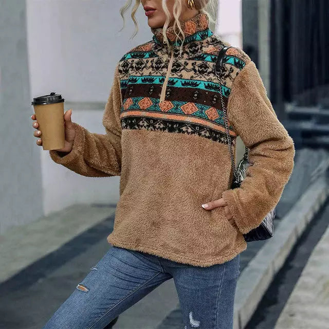 Drune | Pullover mit Geometrischem Print