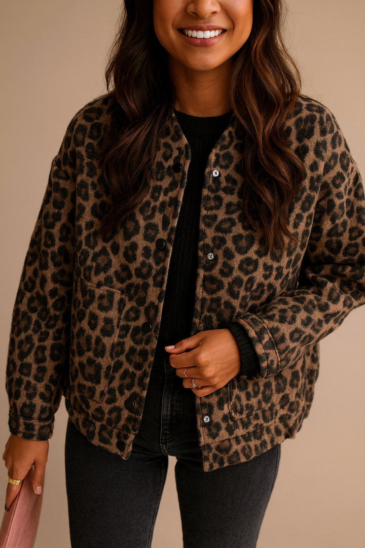 Drune | Damenjacke mit Leopardenmuster