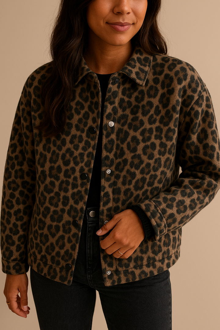 Drune | Damenjacke mit Leopardenmuster