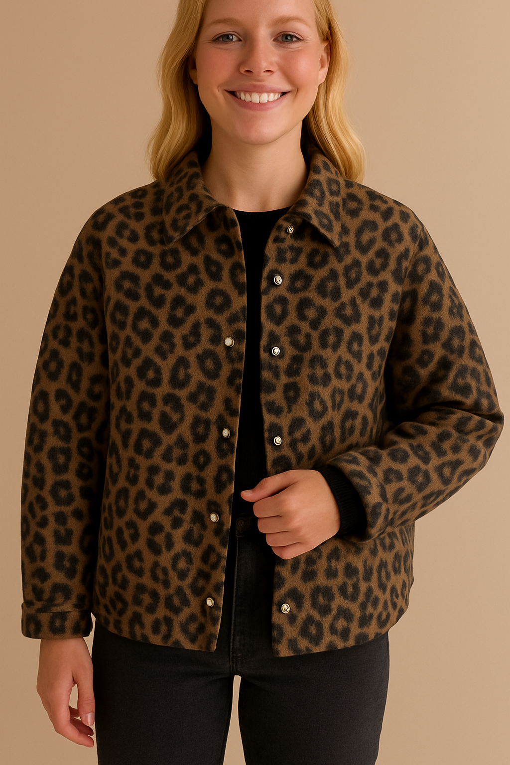 Drune | Damenjacke mit Leopardenmuster