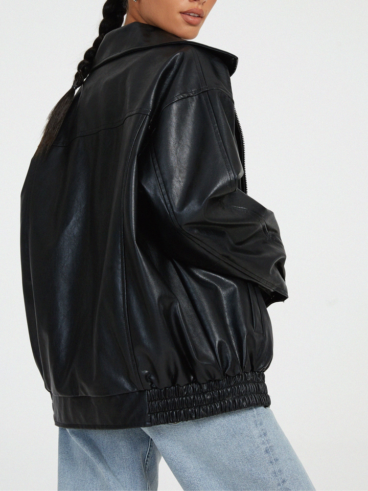 Drune | Lederjacke Damen - Oversized Passform - Winter